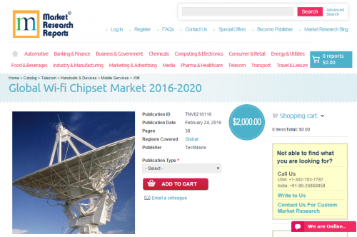 Global Wi-fi Chipset Market 2016 - 2020'