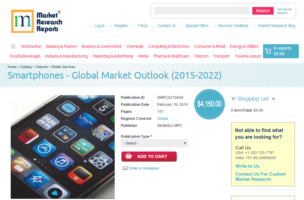 Smartphones Global Market Outlook 2015 - 2022