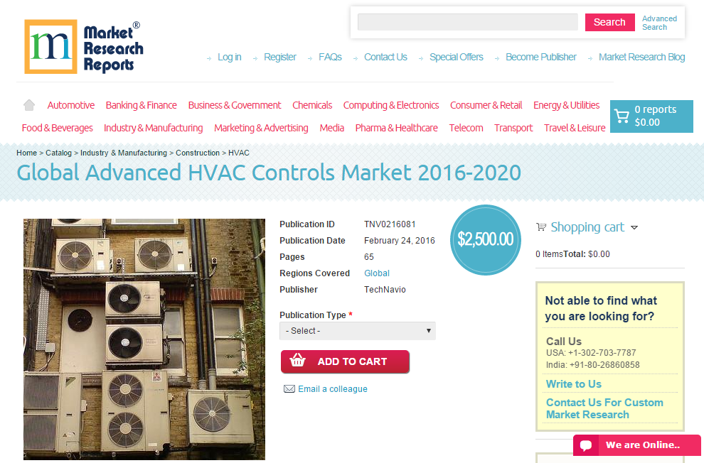 Global Advanced HVAC Controls Market 2016 - 2020