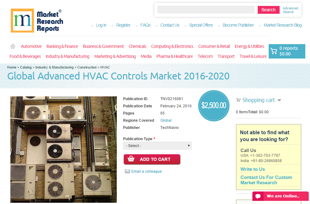 Global Advanced HVAC Controls Market 2016 - 2020'