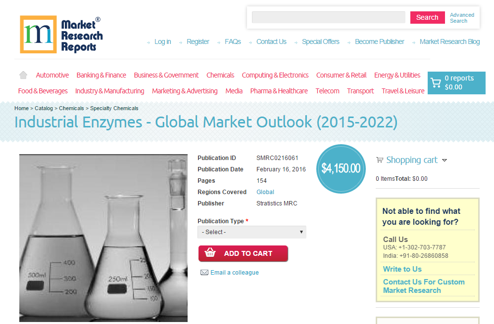 Industrial Enzymes - Global Market Outlook (2015-2022)