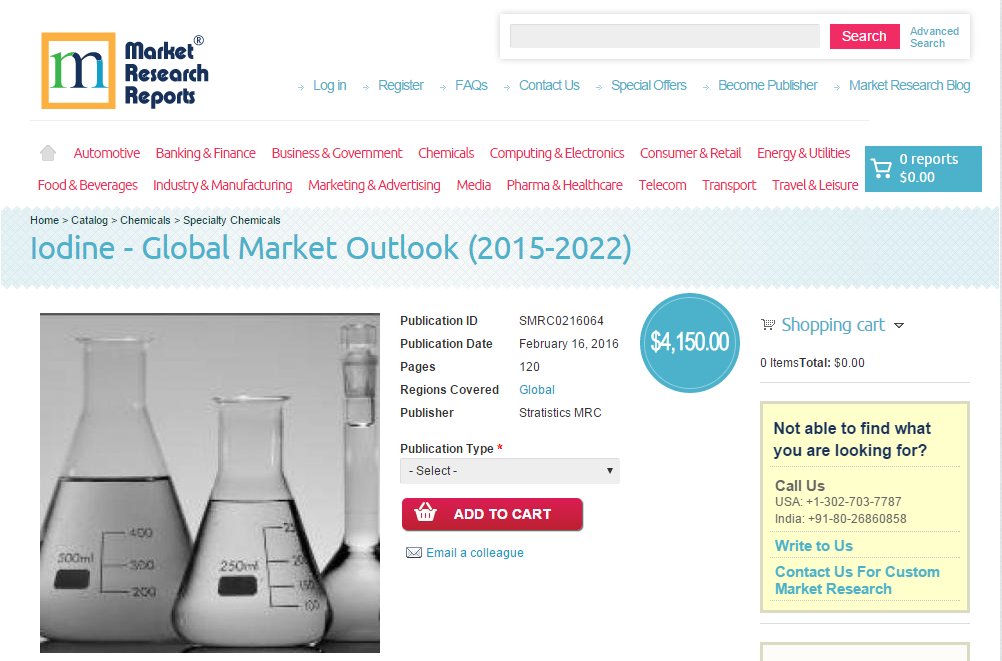 Iodine - Global Market Outlook (2015-2022)'