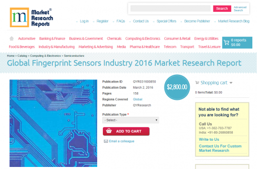 Global Fingerprint Sensors Industry 2016'