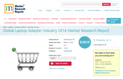 Global Laptop Adapter Industry 2016'