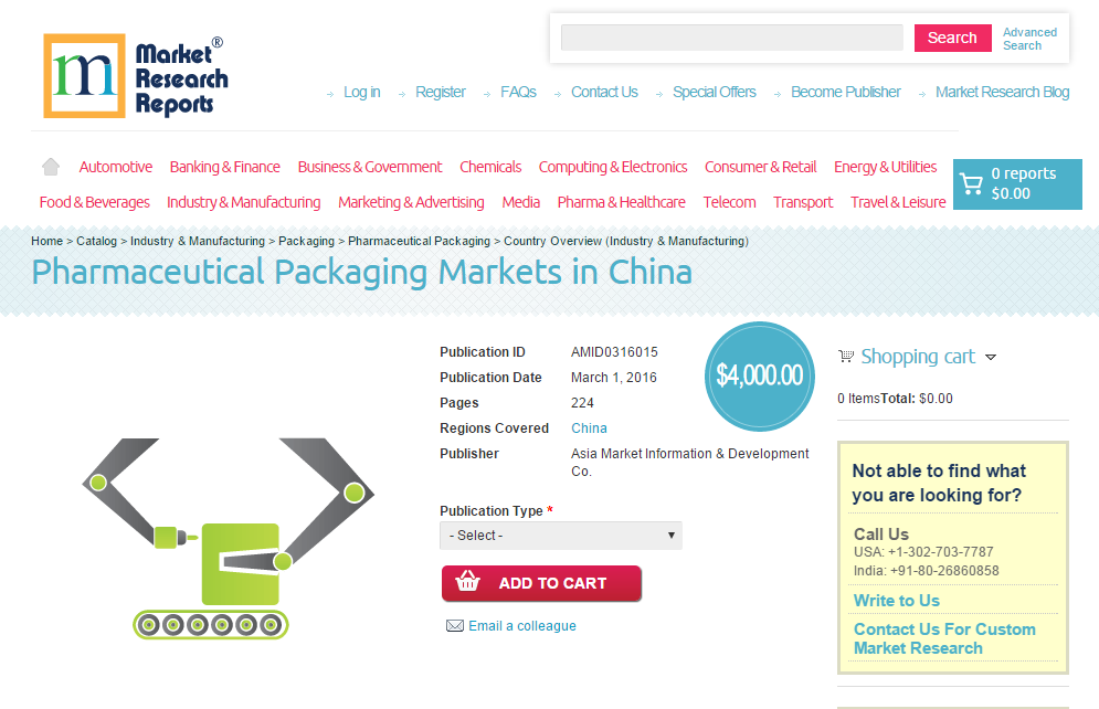 Pharmaceutical Packaging Markets in China