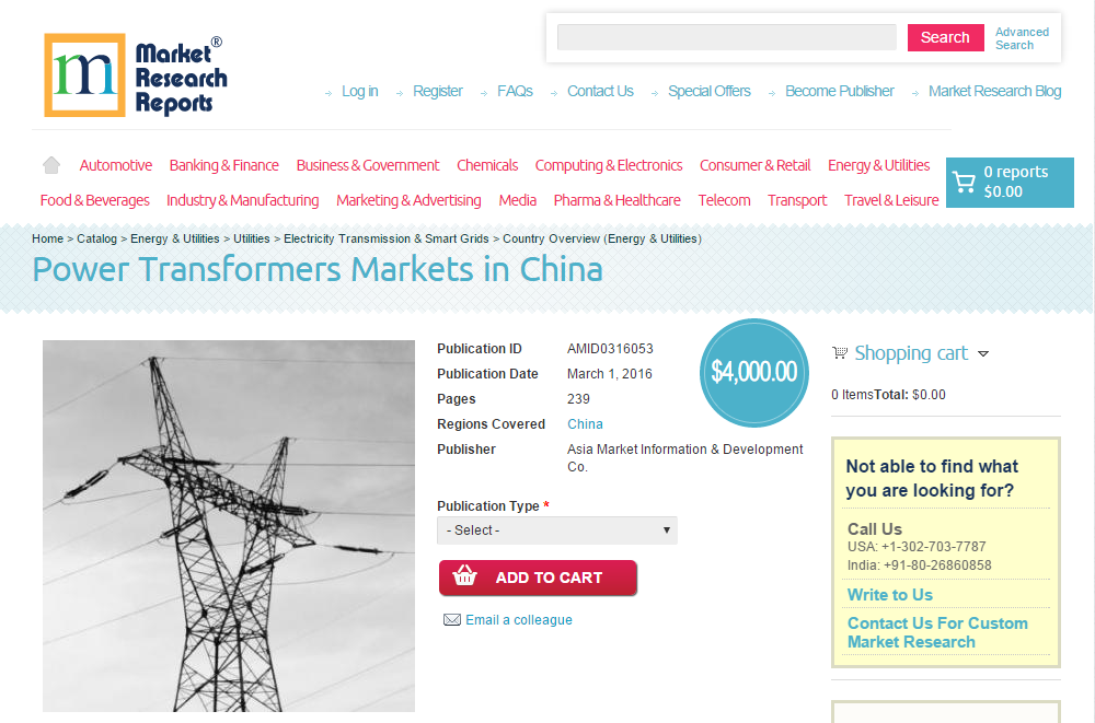Power Transformers Markets in China