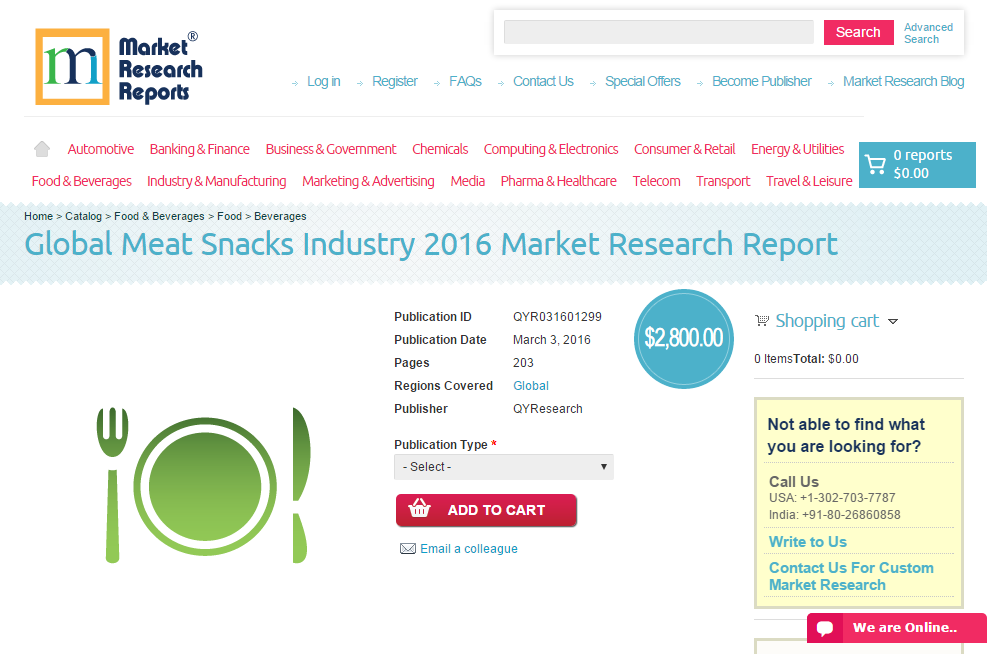 Global Meat Snacks Industry 2016'