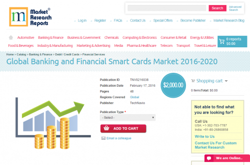 Global Banking and Financial Smart Cards Market 2016 - 2020'