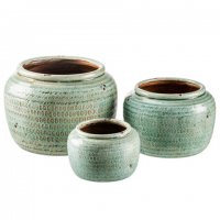 Hand glazed pots