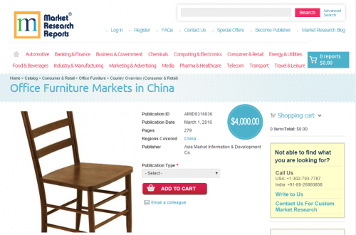 Office Furniture Markets in China'