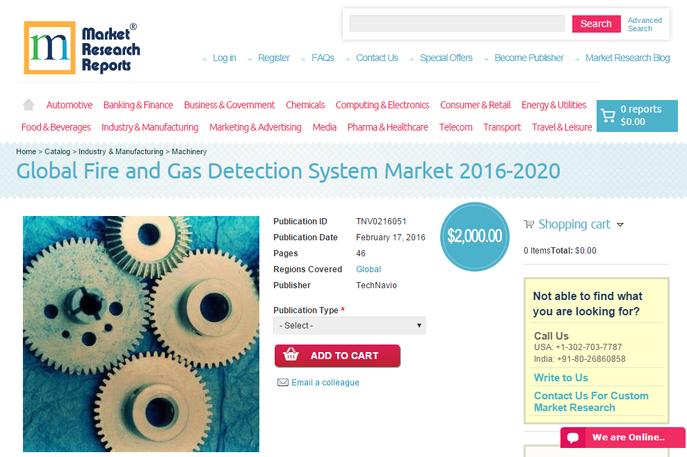Global Fire and Gas Detection System Market 2016 - 2020