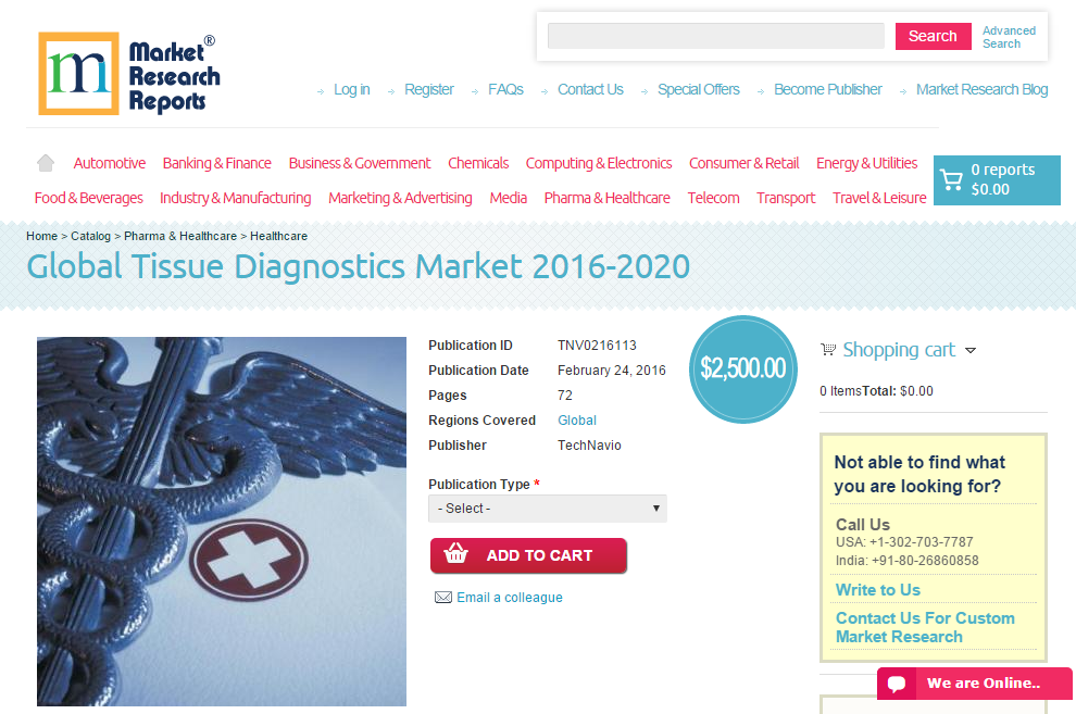 Global Tissue Diagnostics Market 2016 - 2020