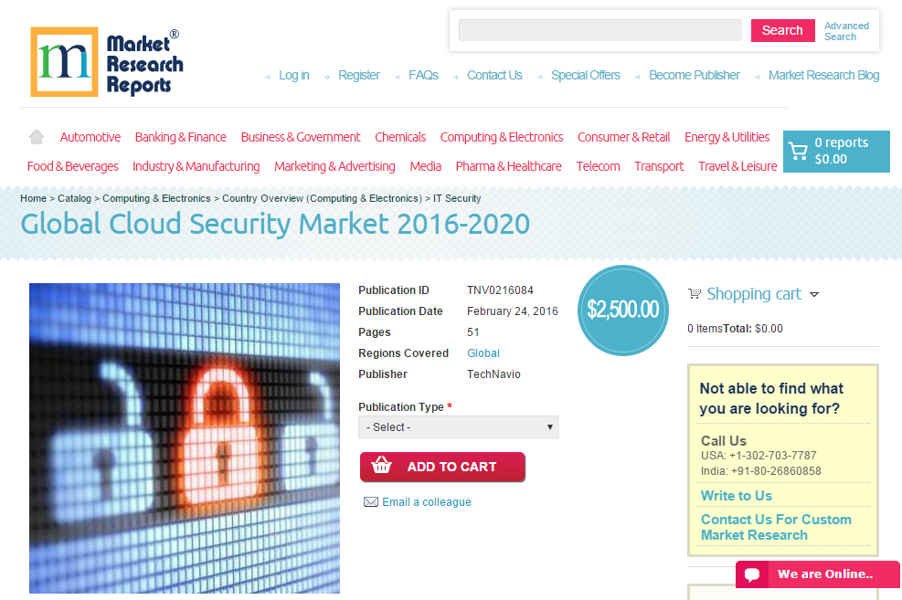 Global Cloud Security Market 2016 - 2020