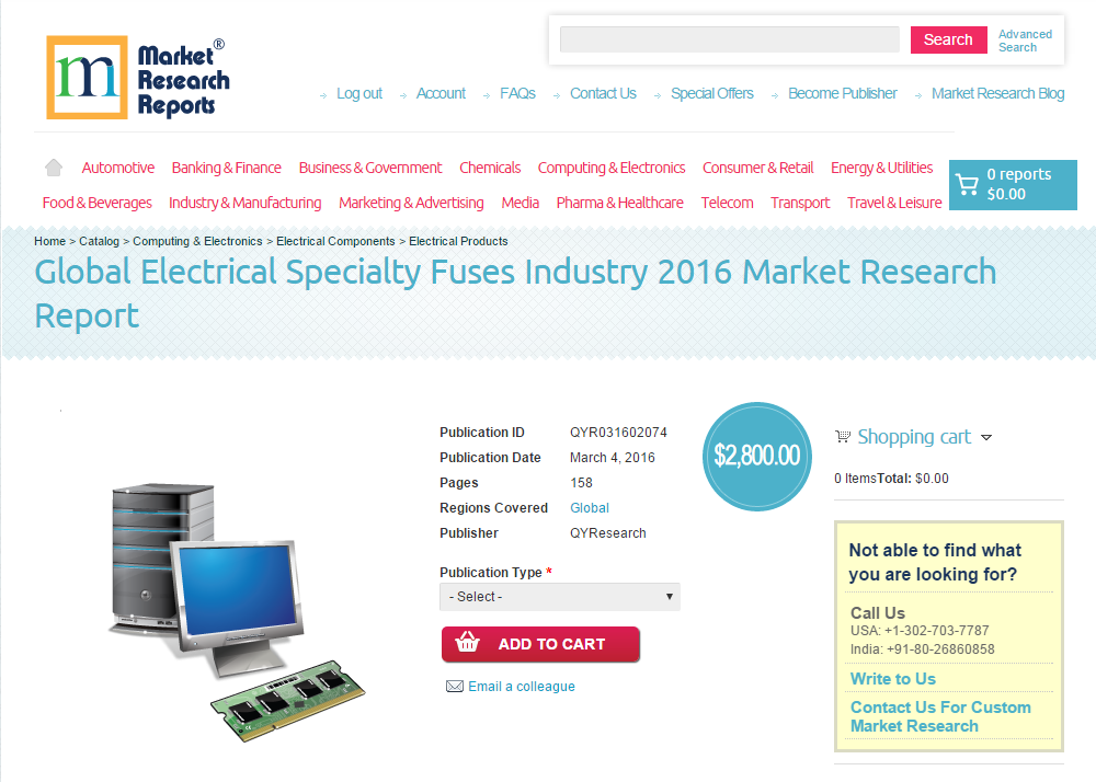 Global Electrical Specialty Fuses Industry 2016