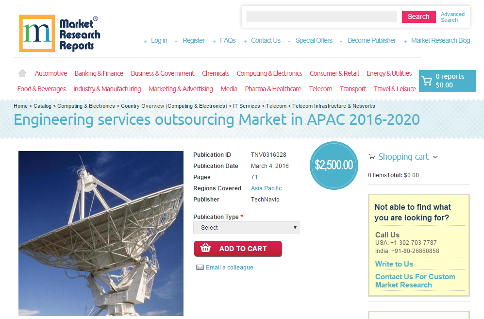 Engineering services outsourcing Market in APAC 2016 - 2020'