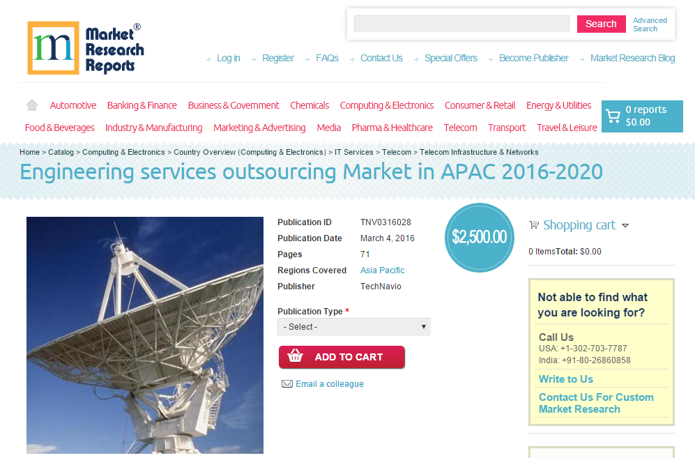 Engineering services outsourcing Market in APAC 2016 - 2020