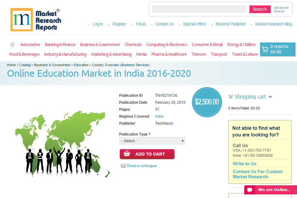 Online Education Market in India 2016 - 2020