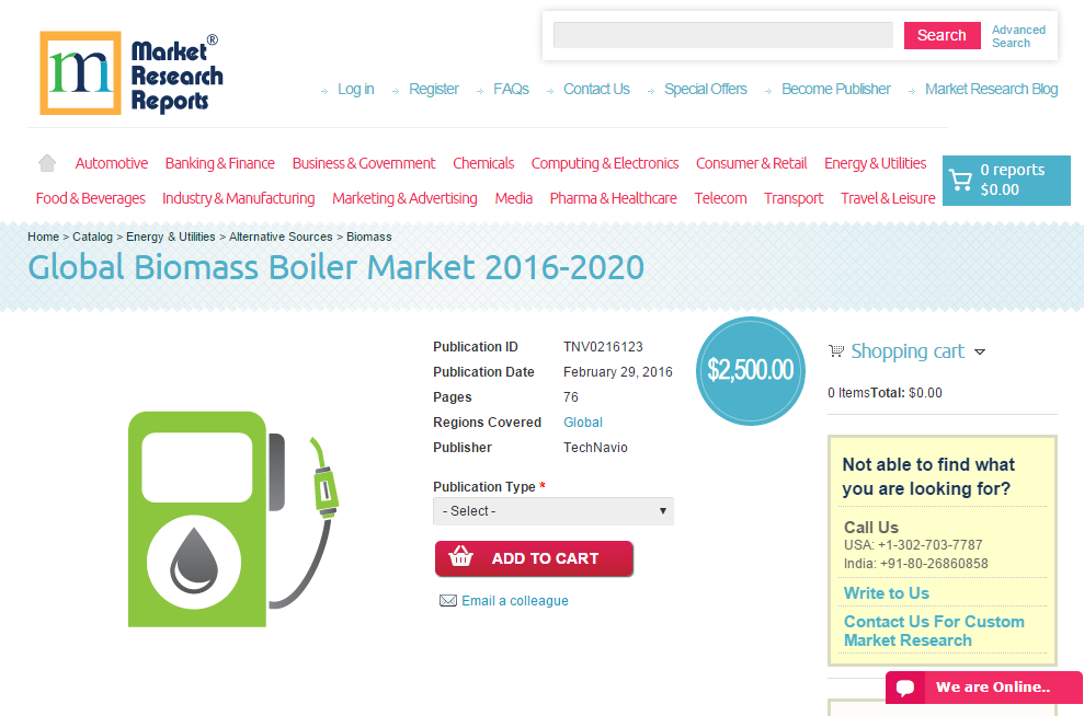 Global Biomass Boiler Market 2016 - 2020