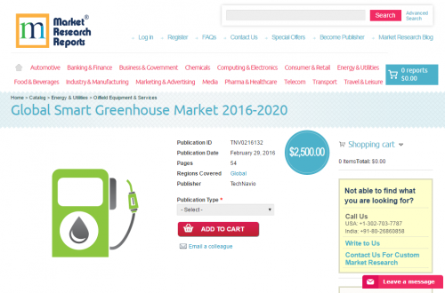 Global Smart Greenhouse Market 2016 - 2020'