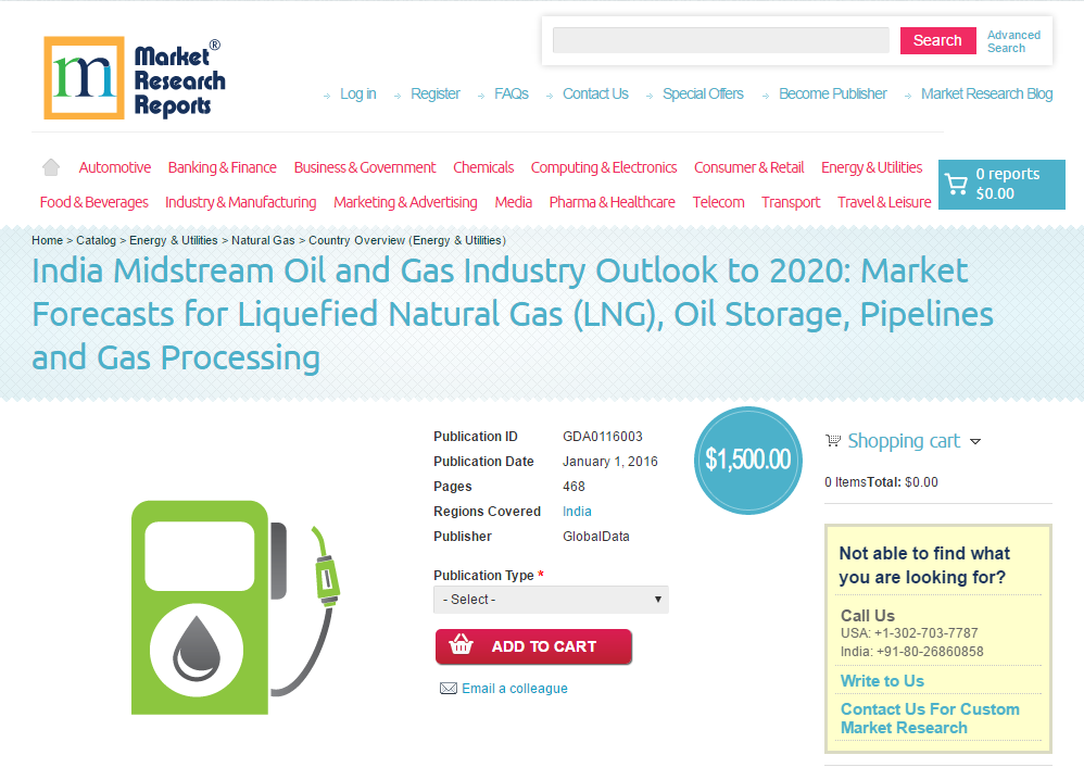 India Midstream Oil and Gas Industry Outlook to 2020