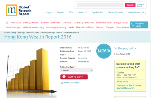 Hong Kong Wealth Report 2016'