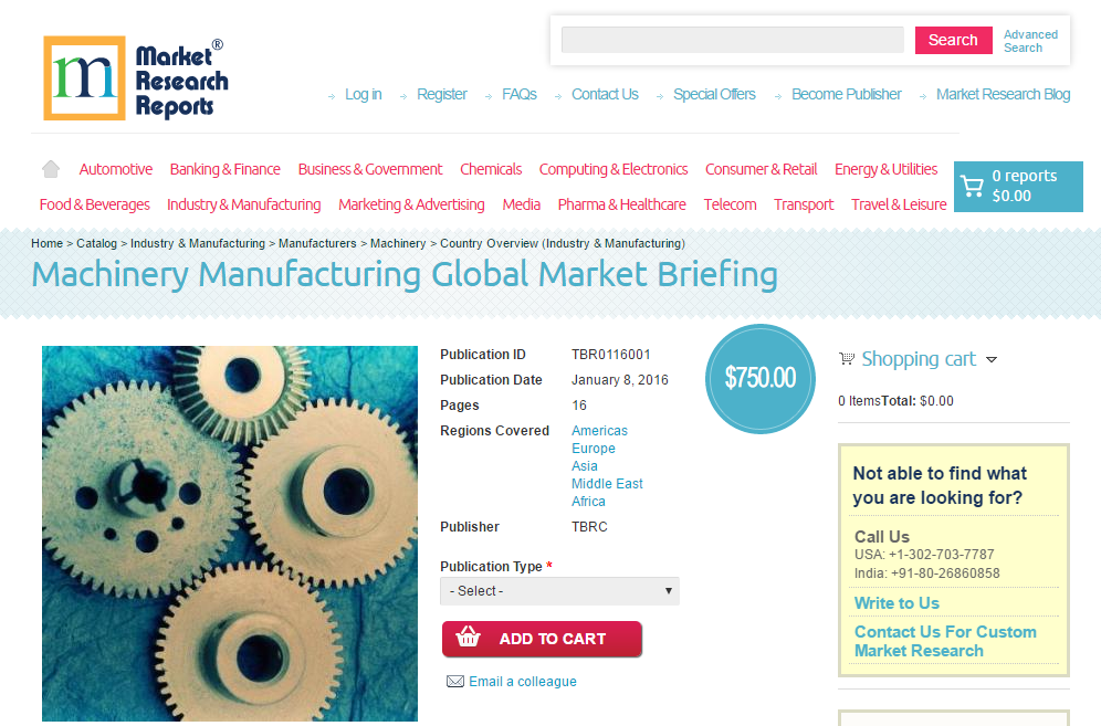 Machinery Manufacturing Global Market Briefing