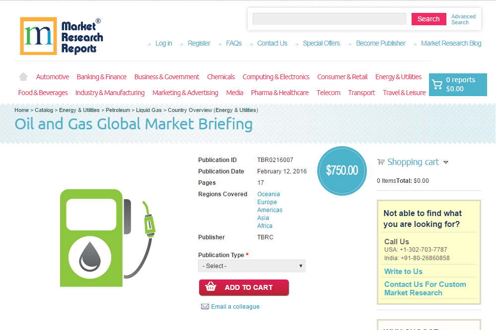 Oil and Gas Global Market Briefing