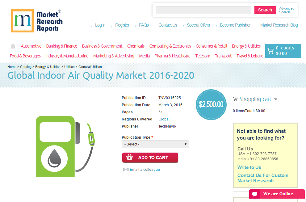 Global Indoor Air Quality Market 2016 - 2020