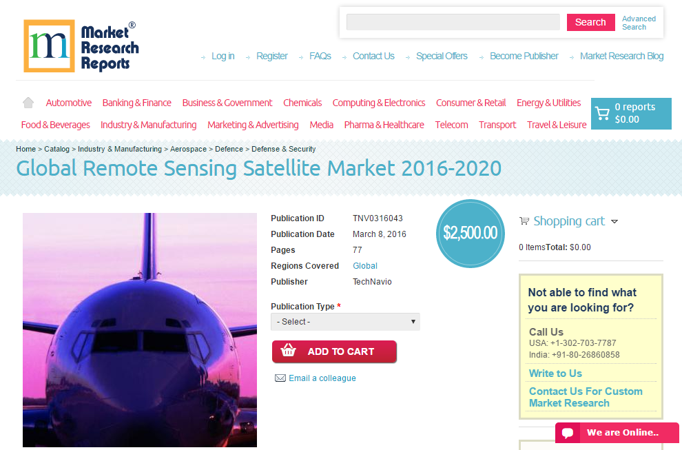 Global Remote Sensing Satellite Market 2016 - 2020