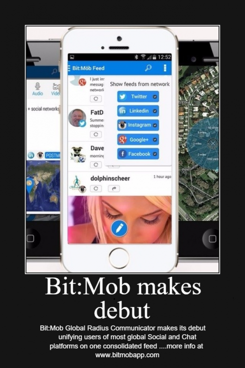BitMob Combines Radius Messaging with Social Integration'