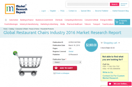Global Restaurant Chairs Industry 2016'