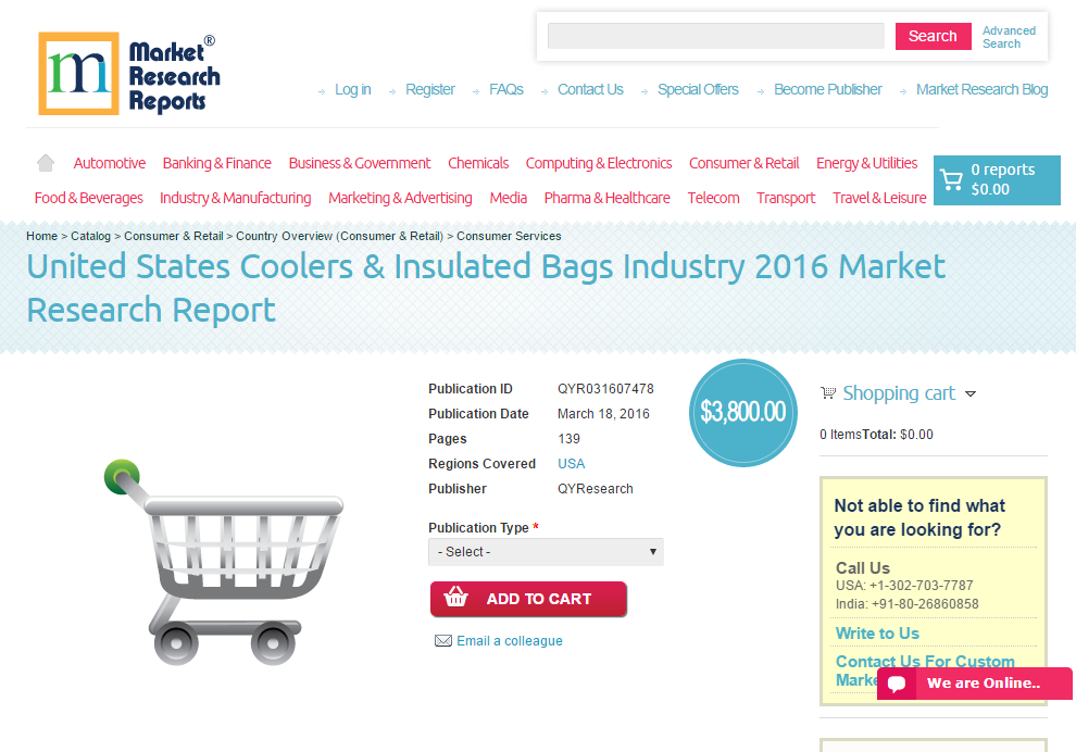 United States Coolers & Insulated Bags Industry 2016'