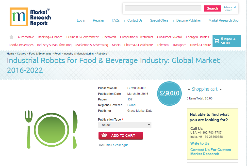 Industrial Robots for Food & Beverage Industry'