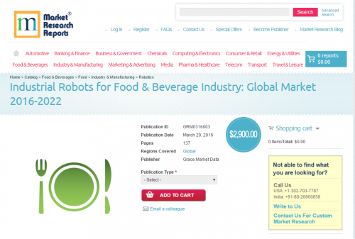 Industrial Robots for Food &amp; Beverage Industry'