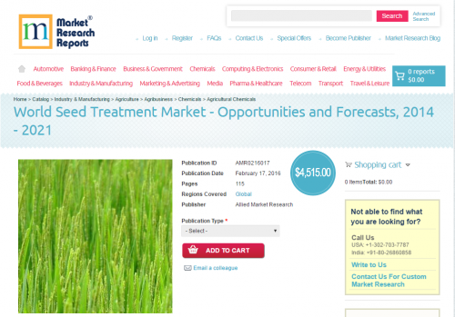 World Seed Treatment Market - Opportunities and Forecasts'