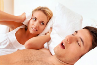 Snoring Man and Non-Sleeping Partner