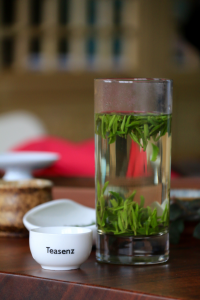 Loose leaf tea in glass
