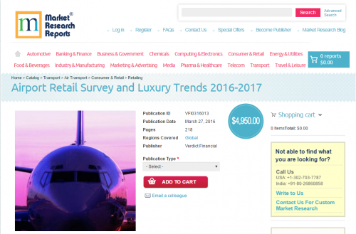 Airport Retail Survey and Luxury Trends 2016-2017'