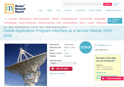 Global Application Program Interface as a Service Market'