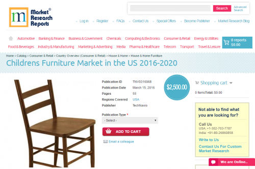 Childrens Furniture Market in the US 2016 - 2020'