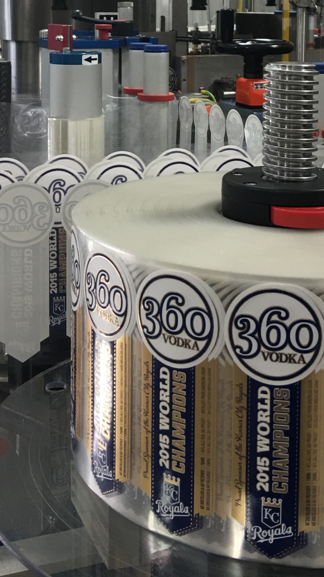 Royals 360 Vodka on the production line'