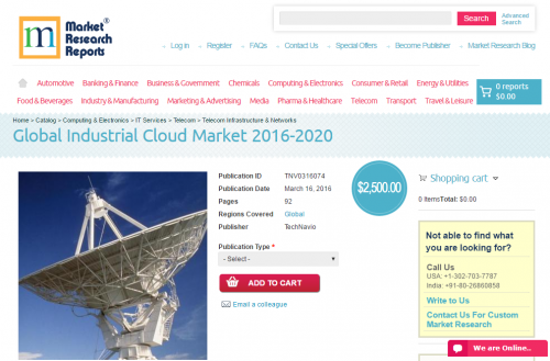 Global Industrial Cloud Market 2016 - 2020'