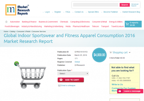 Global Indoor Sportswear and Fitness Apparel Consumption'