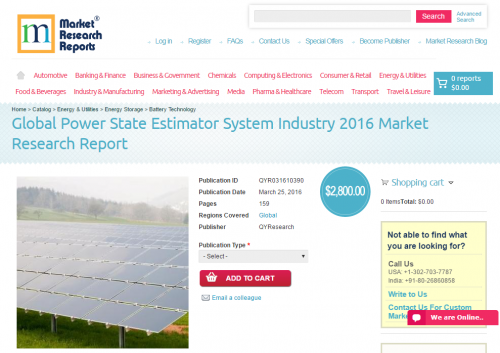 Global Power State Estimator System Industry 2016'