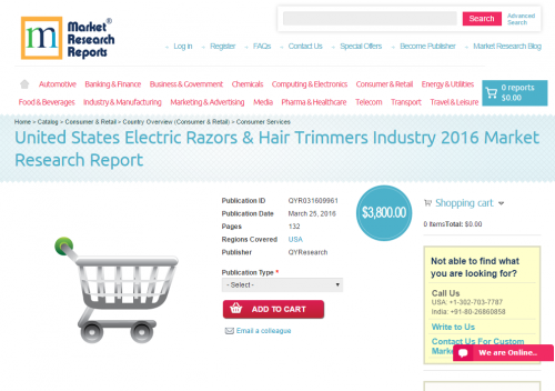 United States Electric Razors &amp; Hair Trimmers Indust'