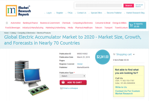 Global Electric Accumulator Market to 2020'