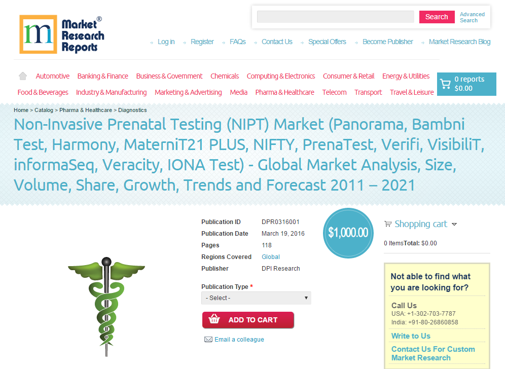 Non-Invasive Prenatal Testing (NIPT) Market'