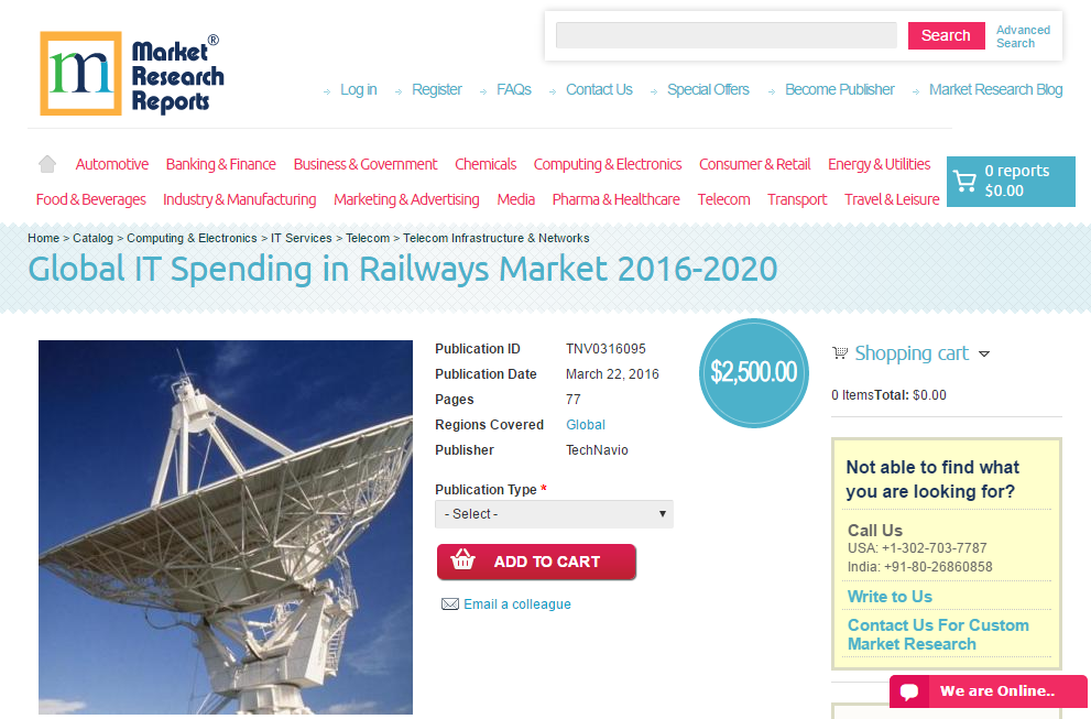 Global IT Spending in Railways Market 2016 - 2020'