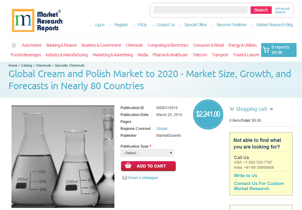 Global Cream and Polish Market to 2020