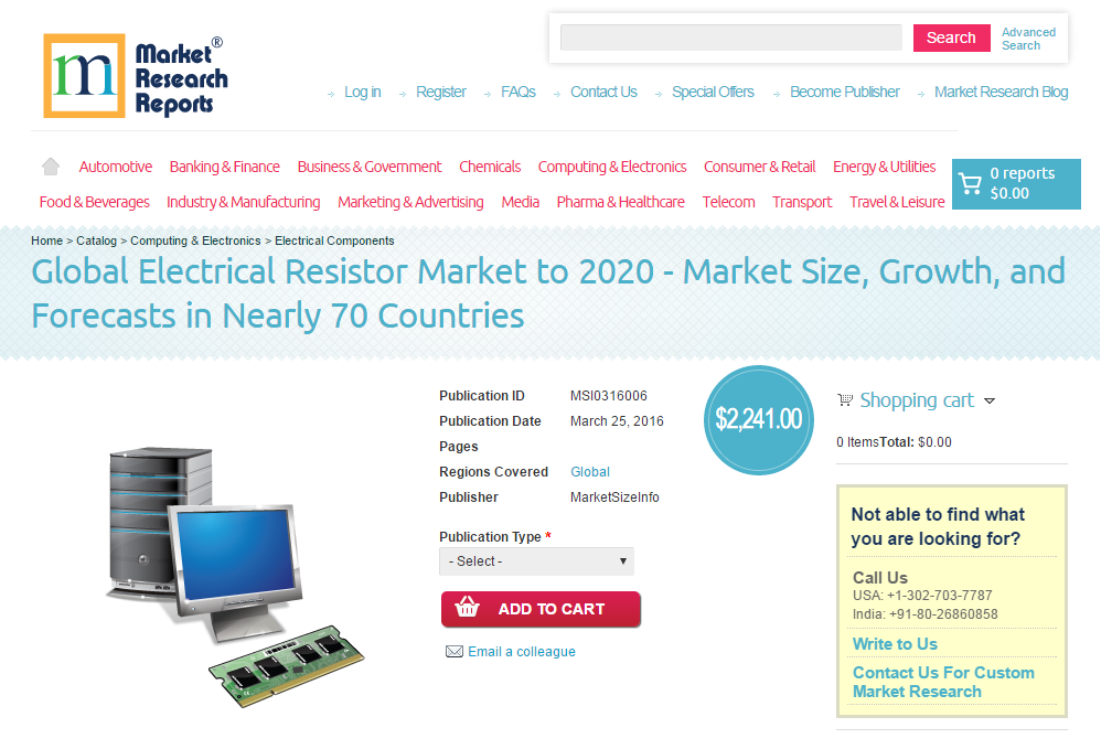 Global Electrical Resistor Market to 2020'